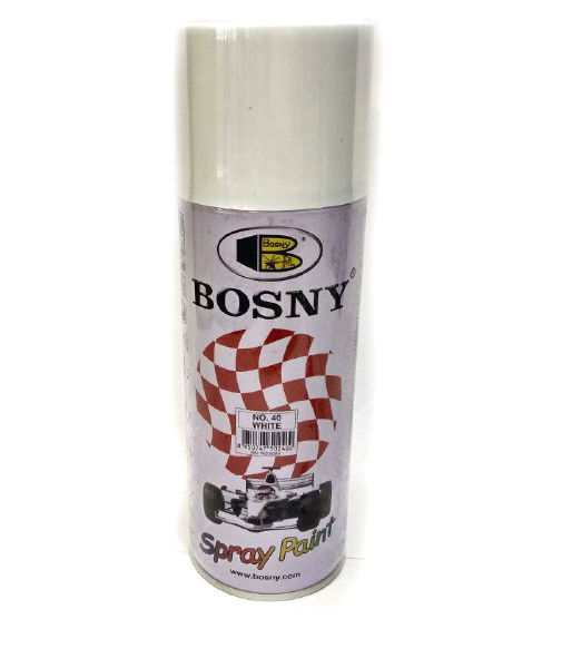 Фарба для мотоцикла, скутера "BOSNY" БІЛИЙ глянцеві "(№40), аерозоль 400ml