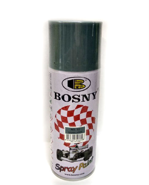 Фарба для мотоцикла, скутера "BOSNY" СІРИЙ "(№22), аерозоль 400ml