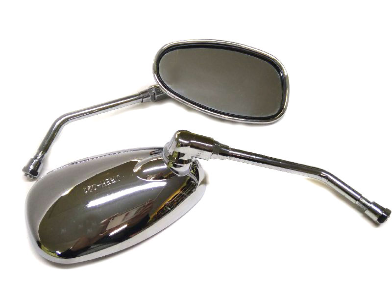 Зеркала на скутер 8 мм хром капля складные (ZF001-25)