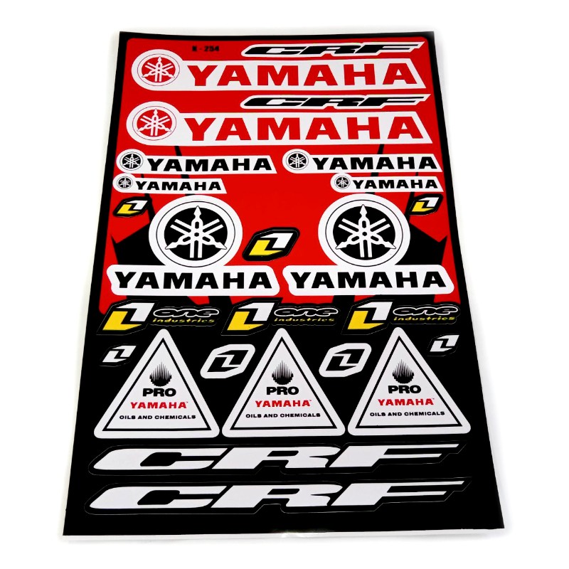 Наклейка Yamaha К254 червона (аркуш А3)