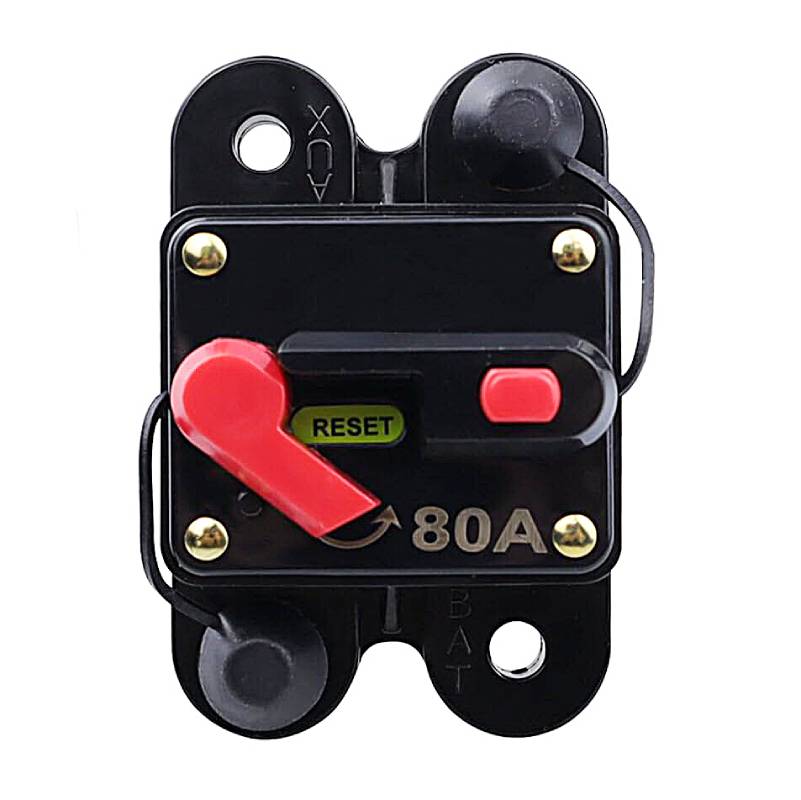 Автоматический выключатель 80 А 12 - 48 вольт, предохранитель однополюсный постоянного тока 