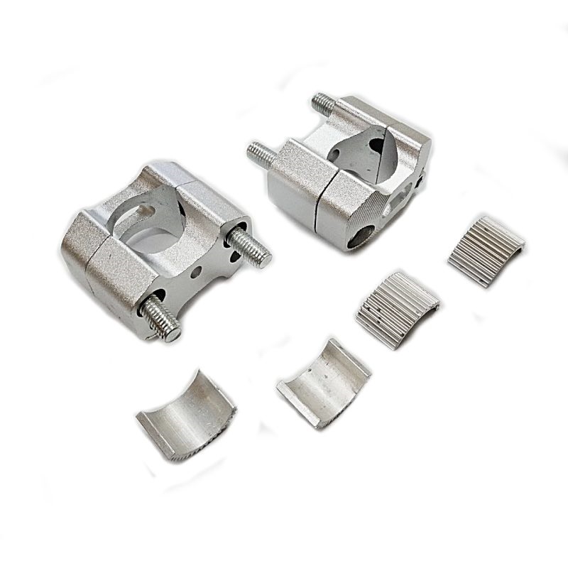 Проставки-адаптеры для крепления руля 22 и 28 мм, серебро (к-т 2 штуки)