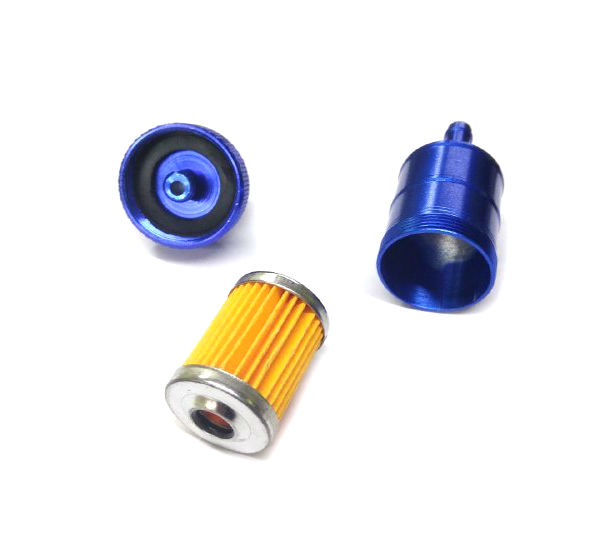 Фильтр топливный разборной металлический, синий