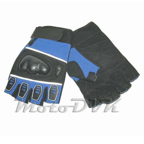 Мотоперчатки без пальців (із захистом) Armode MG-014 сині